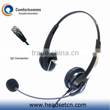 Binaural telecom headset with rj plug HSM-902NPQDRJ