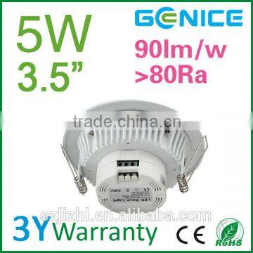 AC100-240V High Quality Non-isloated Driver 3.5inch 5W Led Ceiling Downlights photo-2