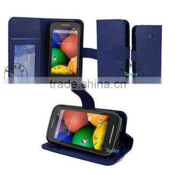 WALLET CASE FOR MOTOROLA MOTO E,FAST SALER CELLPHONE PROTECTIVE BODY COVER FOR MOTO E