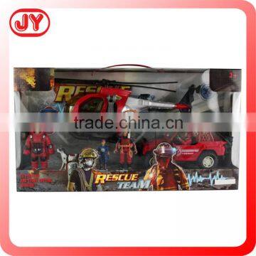 ABS material fire fighting toy vehicles play set