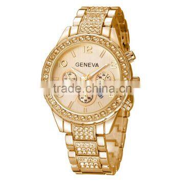 2016 Wholesale China Factory Hot Sale New Products Watch Band Crystal Diamond Women Alloy Watch