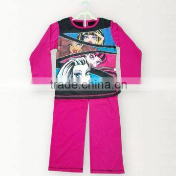 100% polyester wholesale kids pajamas for girls/boys fashion children garment baby sleeping wear