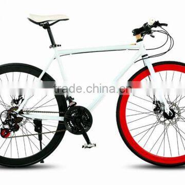 700C newest style hot sale colorful steel frame18speed road track bike