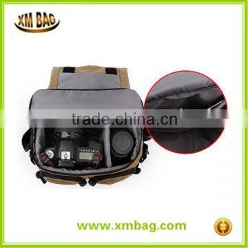 Fashion Canvas Camera Bag for PENTAX, CANON NIKON Camera Shoulder Bag Durable Dslr Camera Bag With Leather photo-3