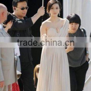 Fan BingBing One Shoulder Godness Sweetheart A-line Pleated Dress Cannes Fil Festival Red Carpet Dress Wholesale 2015 New TPD178