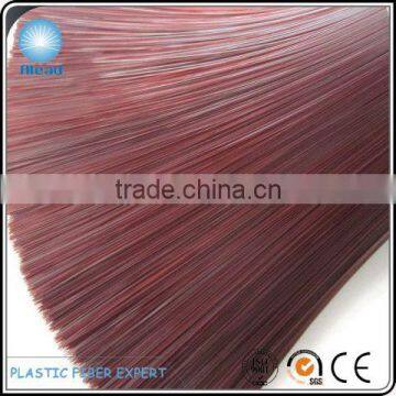 Brown color semi-transparent polyester broom filament