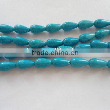 Hot seller blue turquoise 17*10mm teardrop jewelry beads