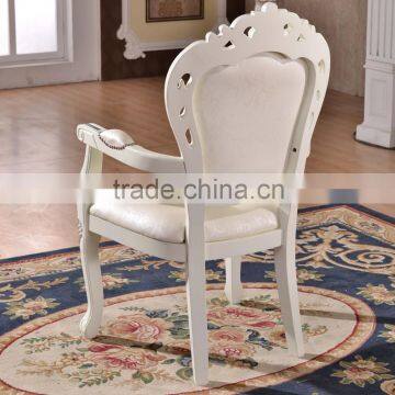 Upscale Leather Solid Wood Armchair photo-3