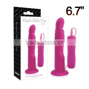 6.7 Inch 7 Mode Ripple Dildo with Vibe 7 Mode Vibration Strong Suction cup sex Toys for women