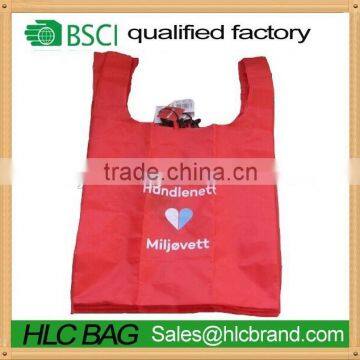 Hot sale eco-friendly red polyester recycled bag eco-friendly bag