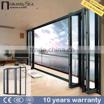 Luxury Aluminum Triple Glazing Soundproof Folding Balcony Door