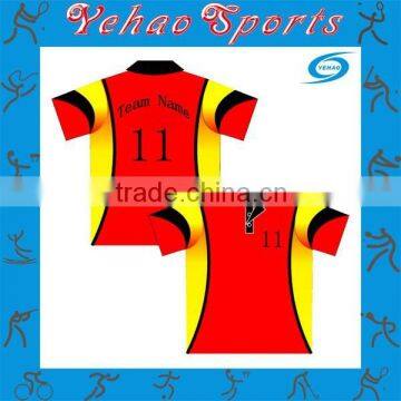 Fresh color high quality sublimation shirt custom made cricket jersey