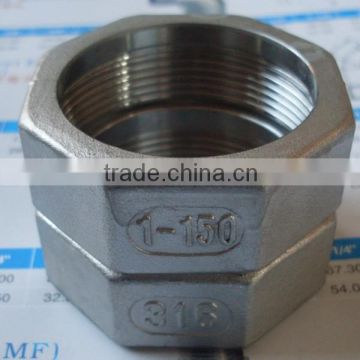 China supplier stainless steel sus 316 1 inch hexagon nut pipe fitting