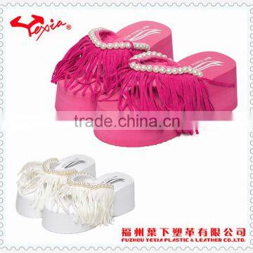 High heel fringe lady sandals