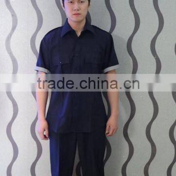 Dark Blue Military Men's Short Sleeve Shirt Uniform