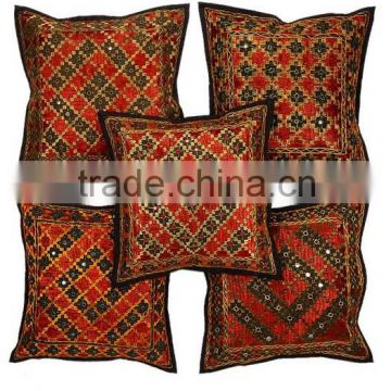 Mirror Work Degigner Cushion Covers