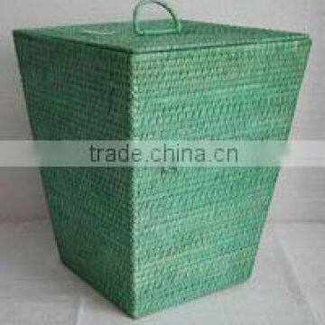 Woven Bamboo and Rattan Storage Basket