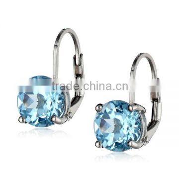 Sterling Silver 8mm Back Earrings Jewelry Fashion