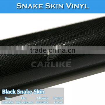 CARLIKE Waterproof Black Snake Skin Self Adhesive Sticker photo-2