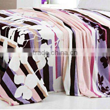 100% polyester soft thick flannel fleece blanket