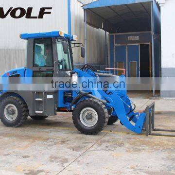 Alibaba WOLF brand cheap compact tractor small front end loader with air condition