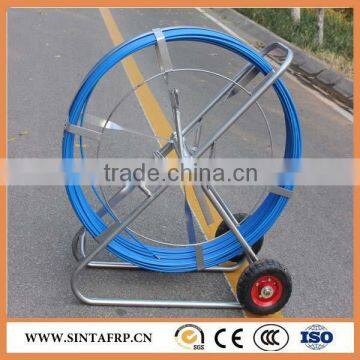 Fiberglass Flexible reinforced rodder ,Fiberglass duct rodder with wheels ,Snake rodder with wheels