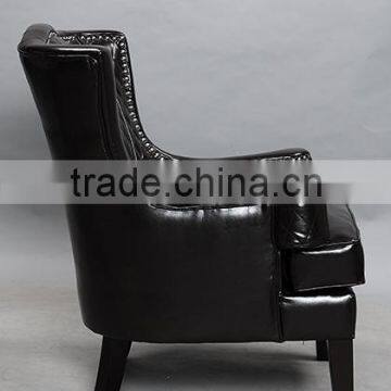 Leather Antique Dark Brown Tub Chair photo-2