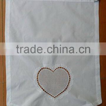 Hand embroidered white cotton curtain-design 10