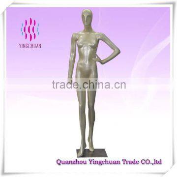 Fashion glod full body standing abstract female mannequin