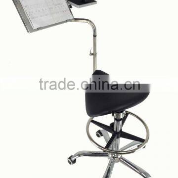 PU Saddle Shape Guitar Chair With Adjustable Computer Desk photo-2