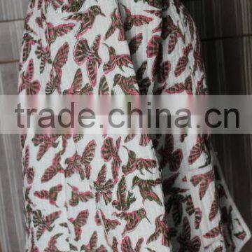 Rajsthani Traditional Indian Handmade Kantha Jackets Bird Print photo-2
