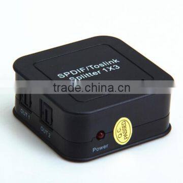 New high quality Digital Optical Audio 3 port spdif toslink Switch with Remote Control