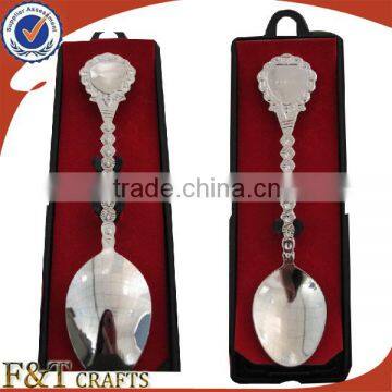 Wholesales iron bank plating nickle long handle spoon for sales