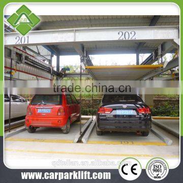 Hydraulic Lifting Two Post Two Level Automated Vertical Underground Garage Tilting Parking Lift photo-5