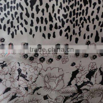 satinweave chiffon printed fabric for scarf and dress