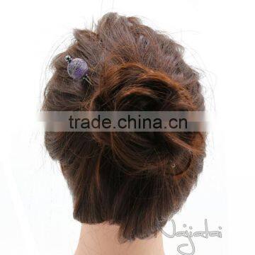 For Wholesale Magic Kimono Natural Stone Sculpture Japanese Metal Hair Stick photo-3