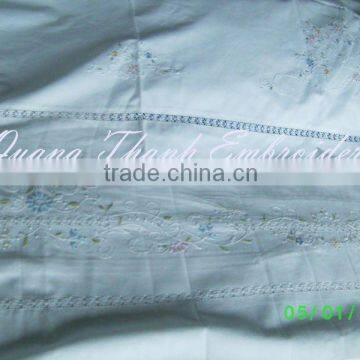 hand embroidery bedding set