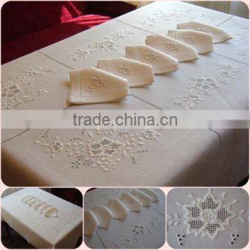 hand embroidery table cloth