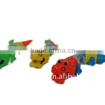 Candy toy,pull back crocodile promotion gift with candy