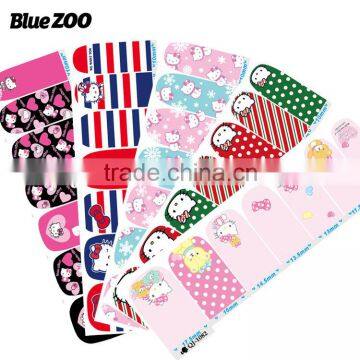 14 Manicure Designs Colorful Hello Kitty Nail Stickers Nails DIY Beauty Decorations Tools For 3D Nail Art