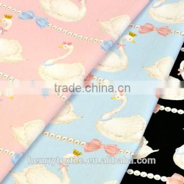 Swan household cloth art DIY apparel printed cotton fabric