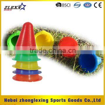 colorful 3.5" PE sports training soccer marker cone for speed training