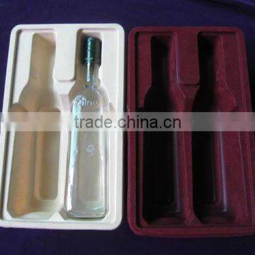 Flocked blister tray of wine