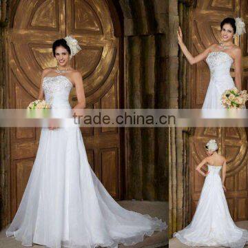 2012 Really sample A-line Stomacher Design Chapel CLassic wedding dress XYY04-130