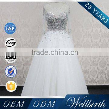 WD7 Hot Sale Senior Hand-made Grade A Crystal and Beaded Wedding Dresses