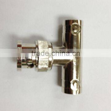 Y type BNC two female to one male coxial conenctor adapter