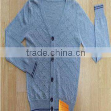 2014 fashion children button v-neck cardigan sweater