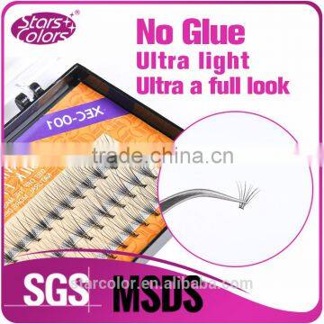 Best quality 10D silk black ultra light Eyelash extension 10 hairs per cluster lashes OEM