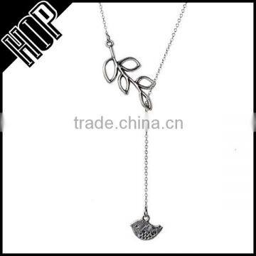 Best selling fashion zinc alloy antique silver cute bird pendant