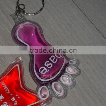 liquid oil pvc keychain